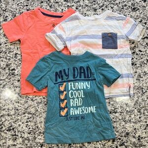 Kids Graphic and Striped T-Shirts Set